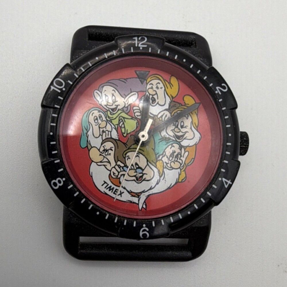 Timex Disney Dwarfs Wristwatch Red Dial Licensed Contemporary Collectible Watch